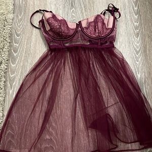 Plum Babydoll Top Victorias Secret